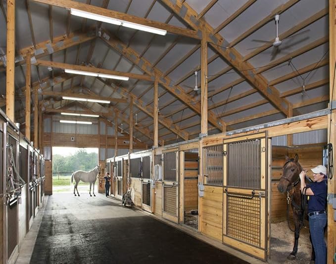 American Floor Mats - Horse/Stable Mats - Heavy Duty Stall Mats - Thick, Durable Rubber Flooring Solid Black 3/8" Thick - 4' x 25' Roll