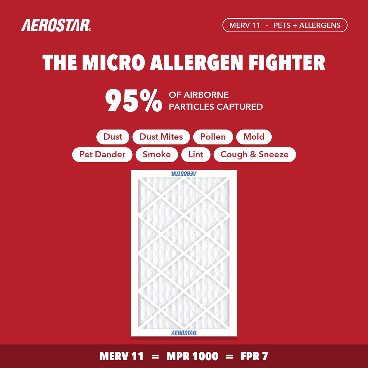 Air Filter 18x25x1 MERV 11 AC Filter (4 Count)
