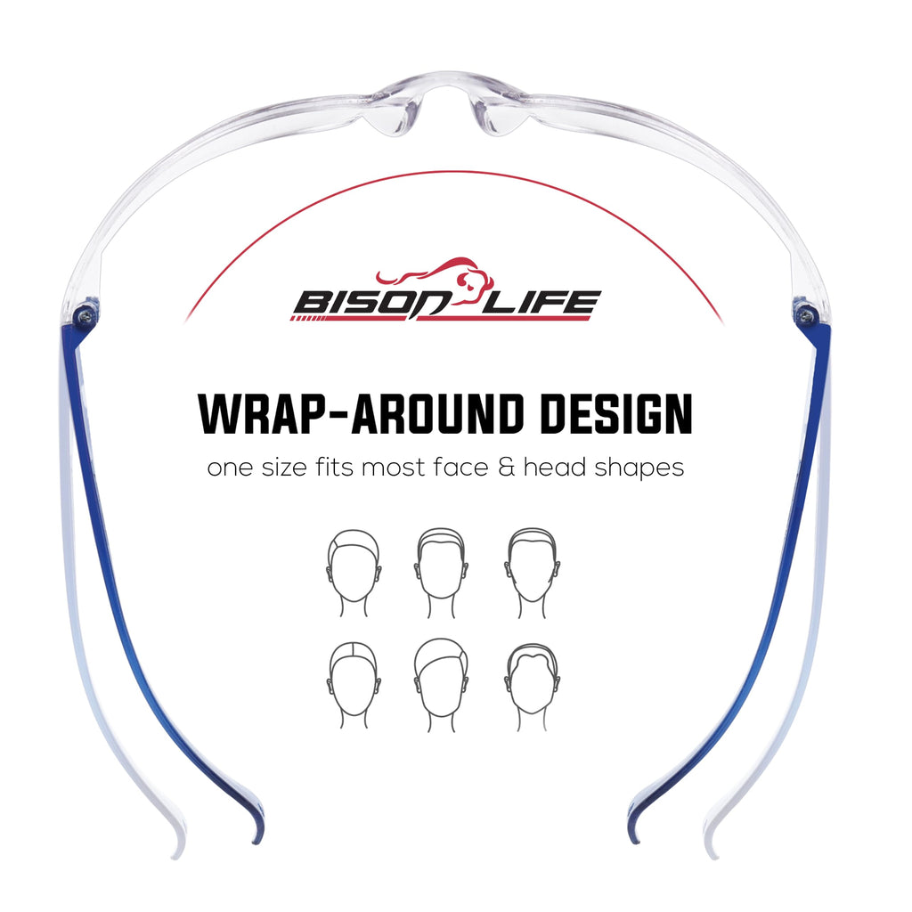 Clear Lens Blue Safety Glasses (12 Count)