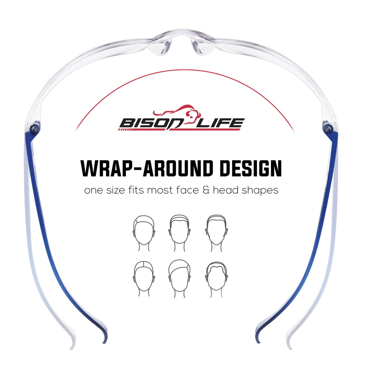 Clear Lens Blue Safety Glasses (12 Count)