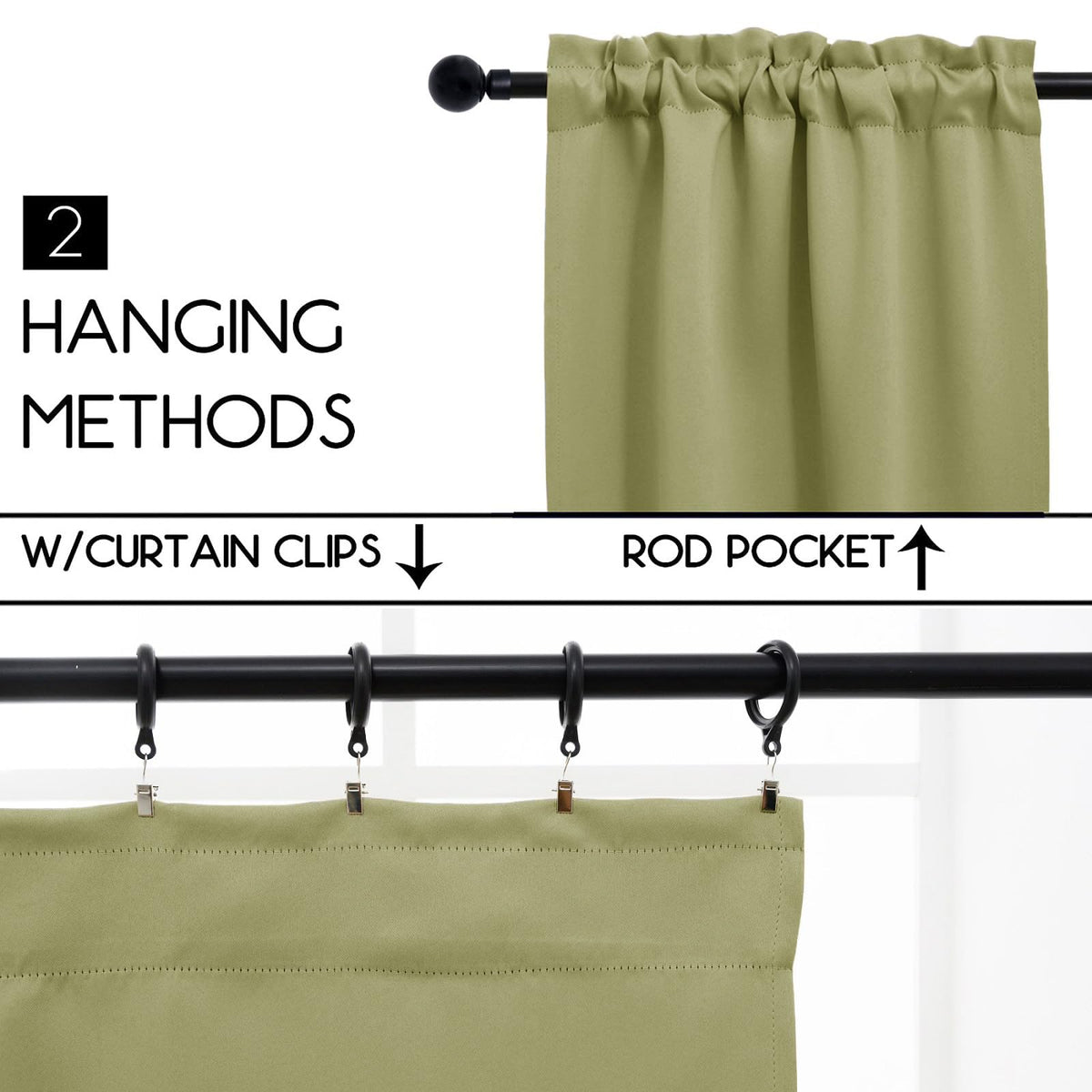 Cafe Half Window Curtain (2 Count)