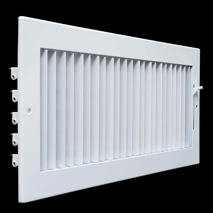 [3 Pack] Fits 16x6 Duct Opening Steel Adjustable Air Supply Grille by Handua | Register Vent Cover Grill for Sidewall and Ceiling | White | Out. Dim.: 17.75" X 7.75"