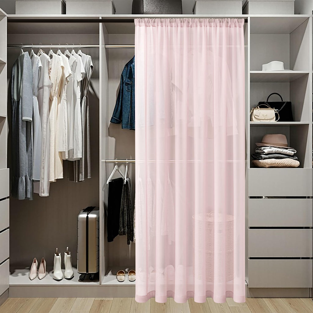 Sheer Door Curtains Closet Linen Textured Curtain Sheers Doorway Light Filtering Voile French Doors Rod Pocket Curtains Patio Glass Door