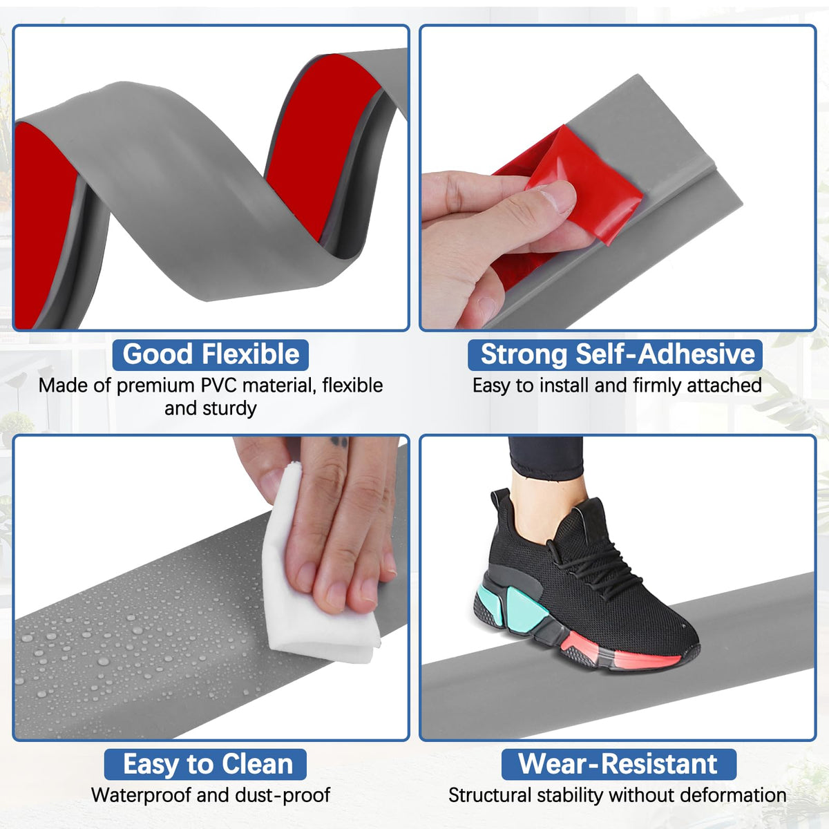 Vinyl Floor Transition Strip Self Adhesive Door Threshold Strip