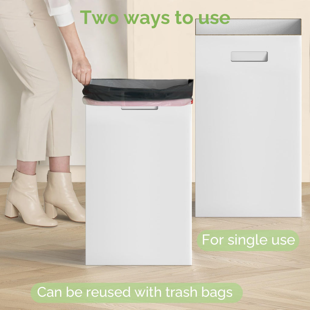 4 Pack 30 Gallon Corrugated Cardboard Disposable Trash Cans (4 Count)