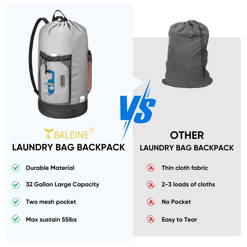 2PK 150L Laundry Bag Backpack (2 Count)