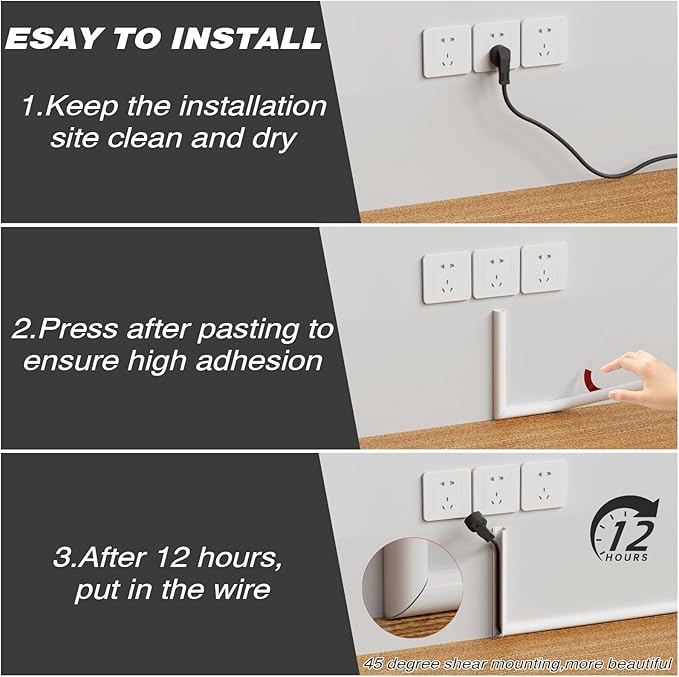 39”TV Cord Hider for Wall Mounted TV, Selfadhesive Wall Cable Hider for 1 Cord, Flexible Silicone White Cord Covers Wire Hiders for Cords on Wall,Babyproof Cable Concealer Raceway Management