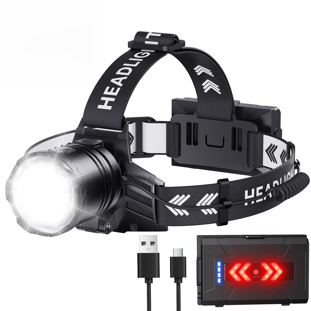 OMALIGHT Rechargeable LED Headlamp | USB-C, Adjustable, IPX7