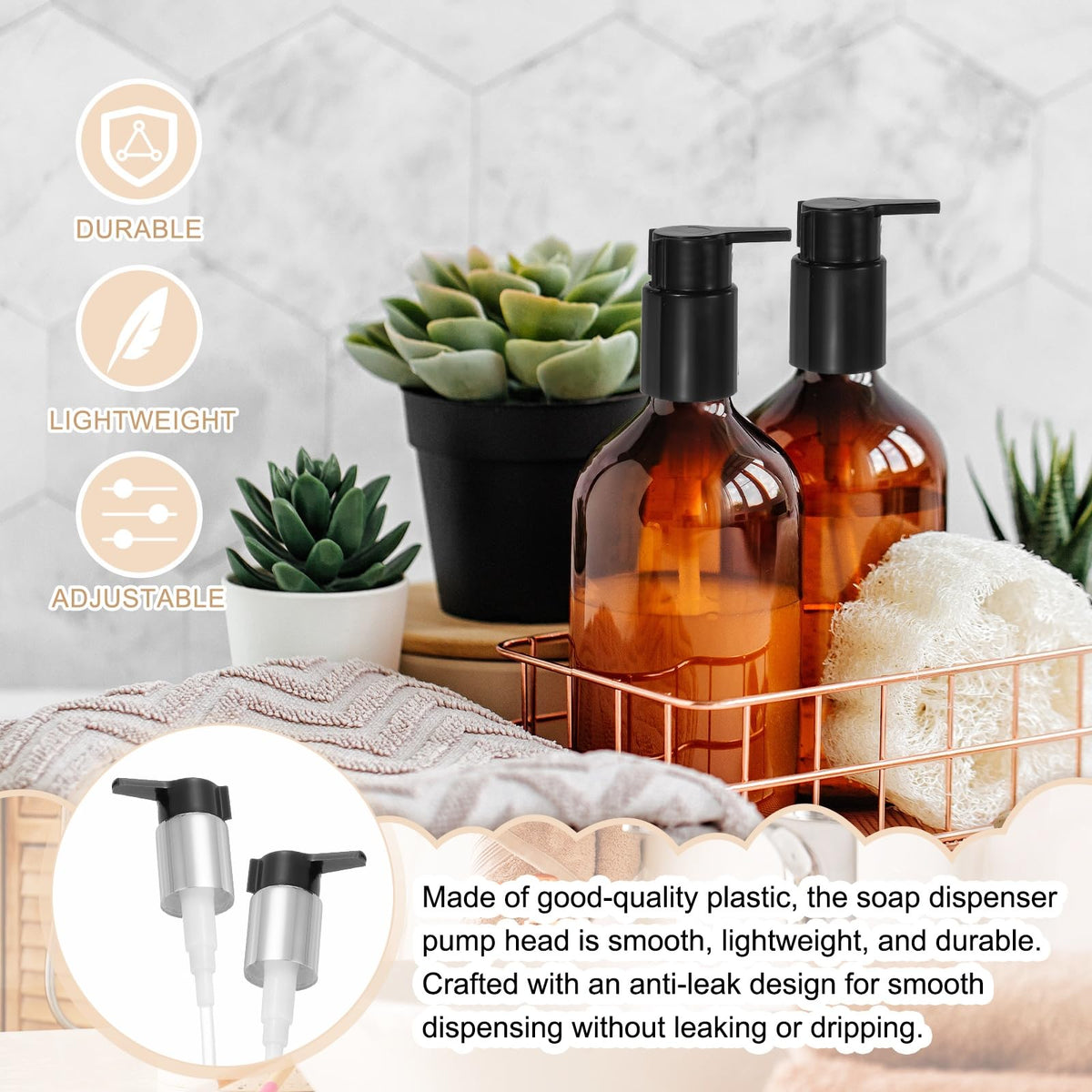 4 Pcs Soap Dispenser Pump Heads