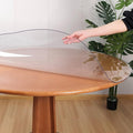 RostiKong 68 Inch Clear Round Table Cover Protector Transparent Circle Table Protector Plastic Vinyl Table Pad Wood Furniture Protector Pad Desk Top Mat for Wood Office Glass Garden Dining Room Table