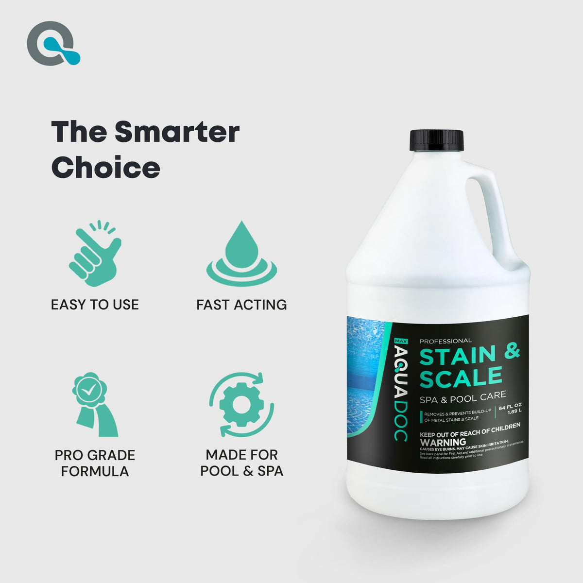 AquaDoc Pool & Spa Stain and Scale Remover for Hot Tubs (64 Fl Oz)