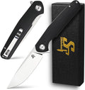 Sitivien ST102 Folding Knife, D2 Steel Blade+G10 Handle Pocket Knife, EDC Tool Knife for Outdoor, Camping, Hunting, Survival (Black) …