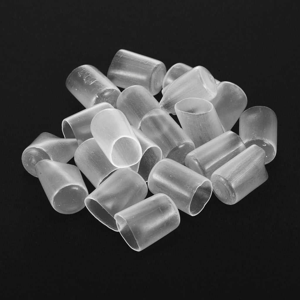 20pcs Rubber End Caps Protective Caps 13mm ID Vinyl PVC Round Tube Bolt Cap Cover Screw Thread Protectors