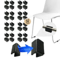 Rectangle U Shaped Sled Chair Leg Tips Cap with Felt Pads (32 Count)