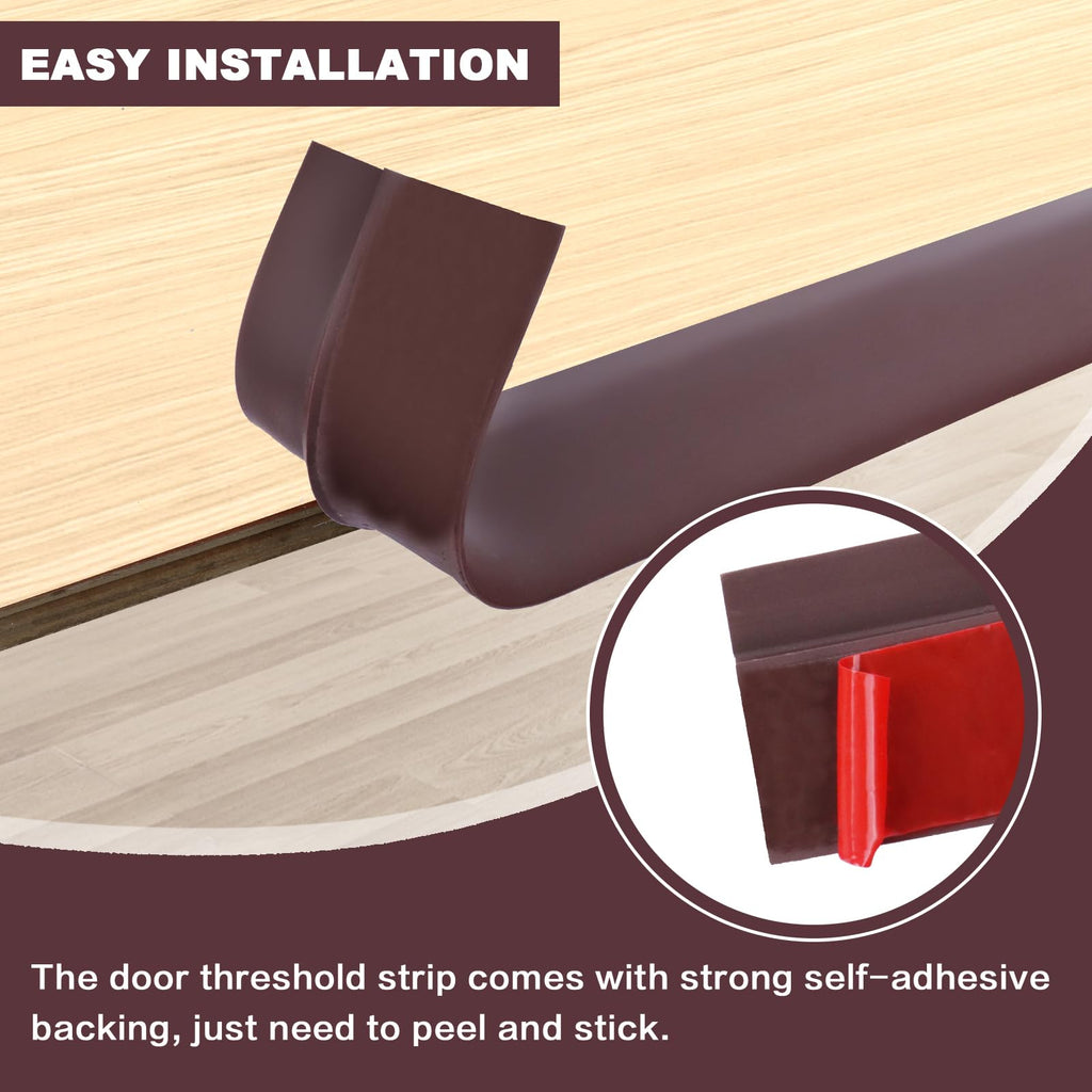 Vinyl Door Threshold Flooring Transition Strip Self Adhesive Carpet Edging Strip for Laminate Doorway Edge Threshold from 2 (10 Foot)