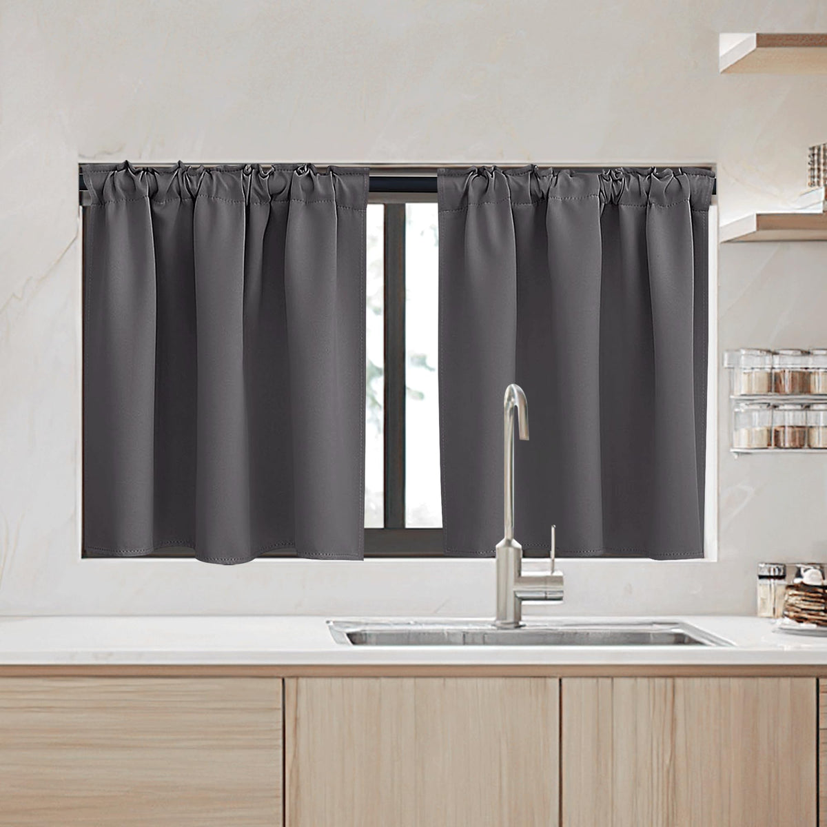 Kitchen Window Curtains (2 Count)