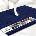 Muddy Mat® Shown on TV – Super Absorbent Microfiber Dog Door Mat for Muddy Paws, Non-Slip Washable Pet Rug, Quick Dry Chenille Entryway Carpet, Machine Washable Indoor Outdoor mat, Navy Blue 28"x18"