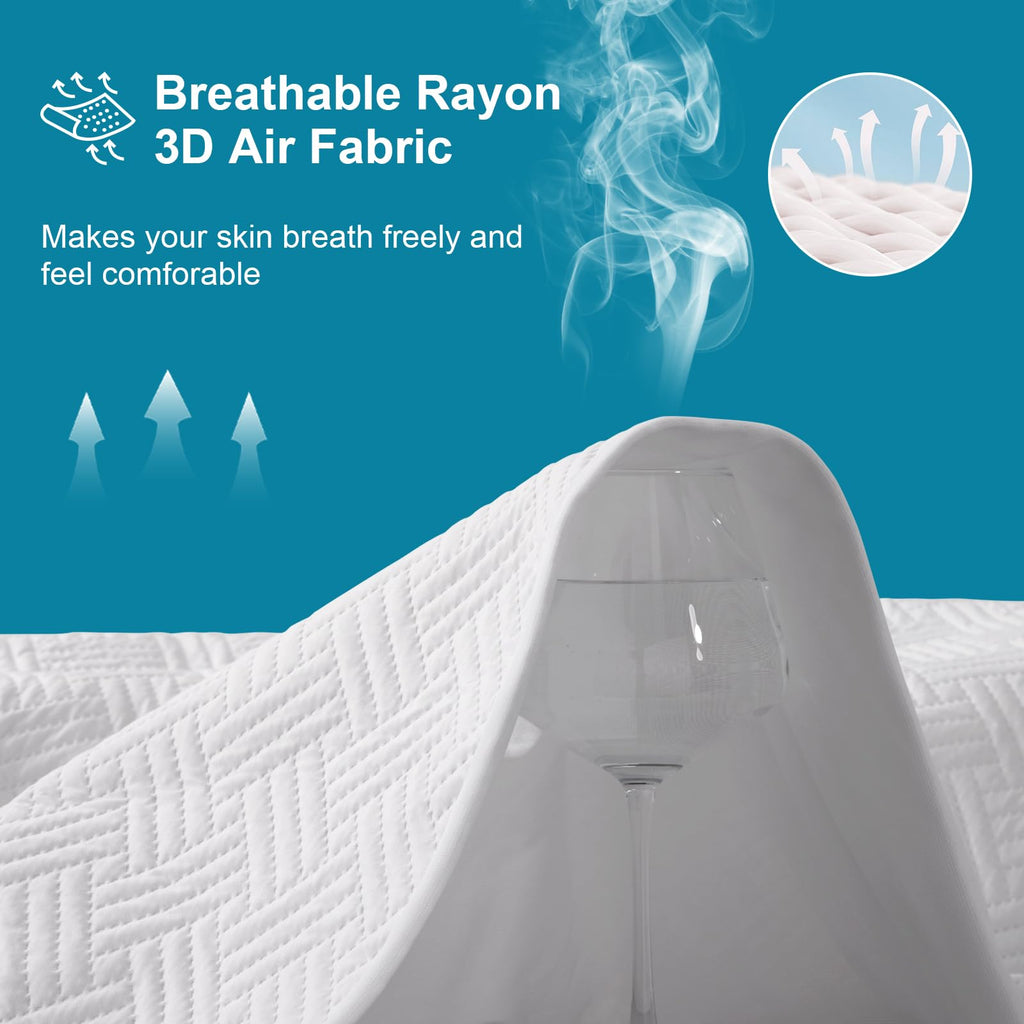 Waterproof Queen Size Mattress Protector with Deep Pockets