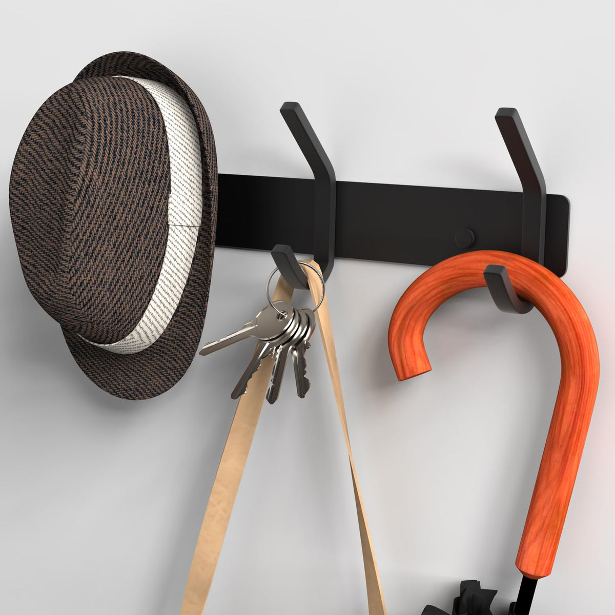 Coat Hooks Wall Hook for Hanging Clothes Robes Towels Hats Heavy Duty Coat Hanger Coat Rack Wall Mount with 3 Hooks
