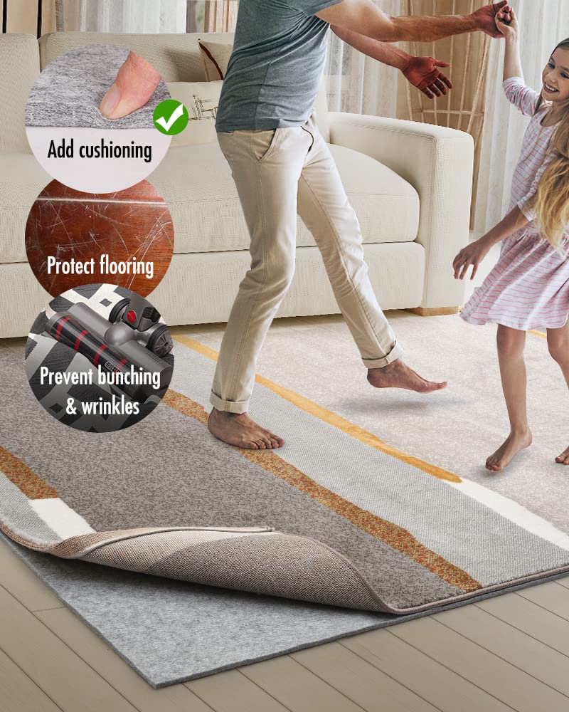 6x9 Non Slip Felt Rug Pad for Hardwood Floors (54 Sq Ft)