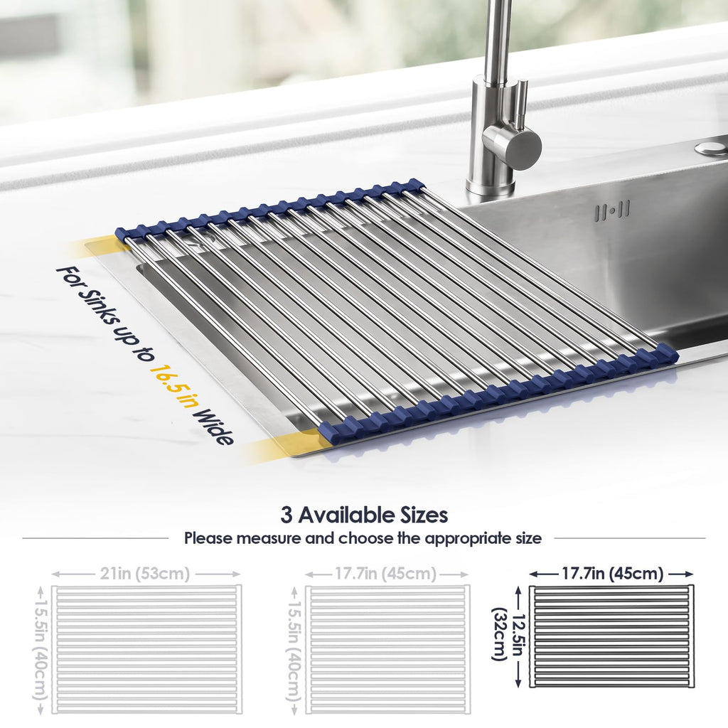 Roll Up Dish Drying Rack Over Sink