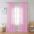 Pink Sheer Curtains 108 Inches Long (2 Count)