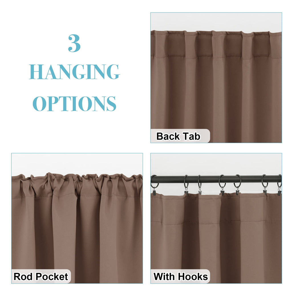 Blackout Curtains 72 inches Long for Bedroom (2 Count)
