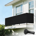 2.5' x 164' Balcony Privacy Screen Fence Cover with Zip Ties Grommets for Apartment Patio Porch Deck Backyard Outdoor (Black)