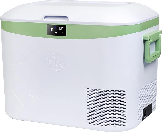 Car Fridge Portable 12V Refrigerator 19 Quart (18 Liter) 12 Volt Freezer Compressor Cooler 12V/24V DC 110～240 V AC for Truck Van RV Camper SUV and Home Use -18℃~+15℃