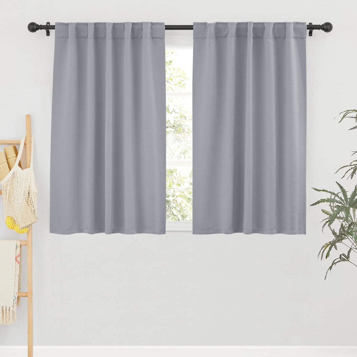Blackout Curtains & Drapes for Bedroom 54 inches Long (2 Count)