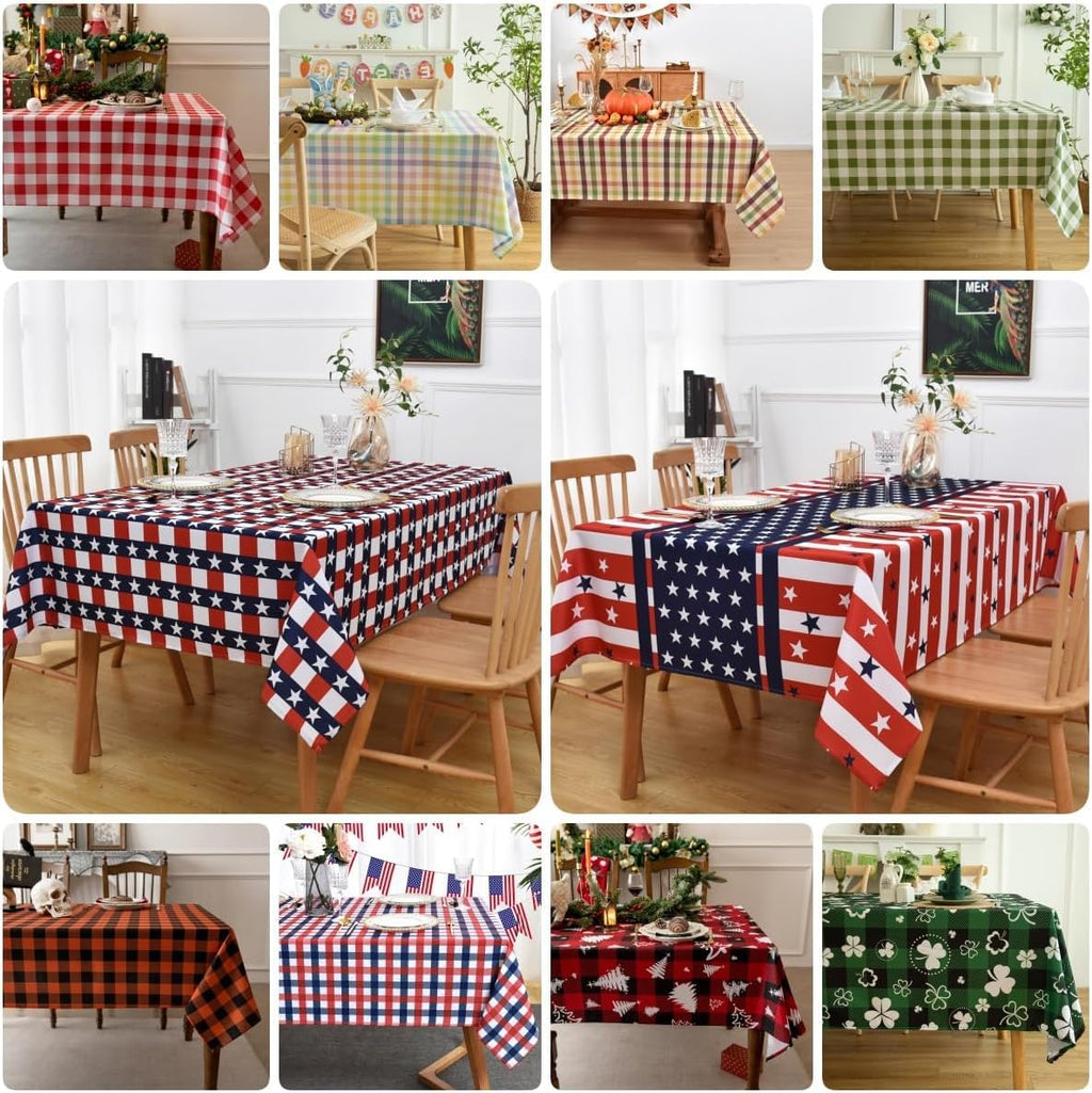 Waterproof Plaid Tablecloth Fabric