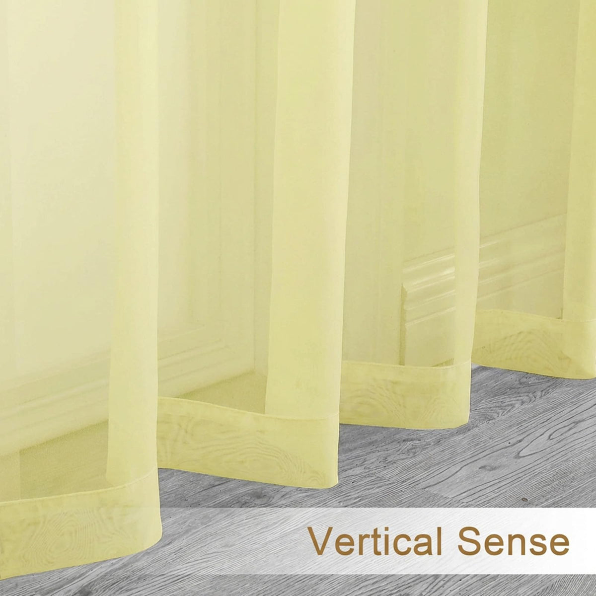 Sheer Curtains 72 Inch Length 2 Panels (2 Count)