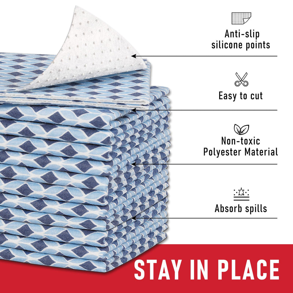 12 Pack Cloth Shelf Liners 17.7" × 36"