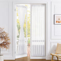 Sheer Door Curtains Closet Linen Textured Curtains Sheer Doorway Light Filtering Voile French Doors Rod Pocket Curtain Patio Glass Door