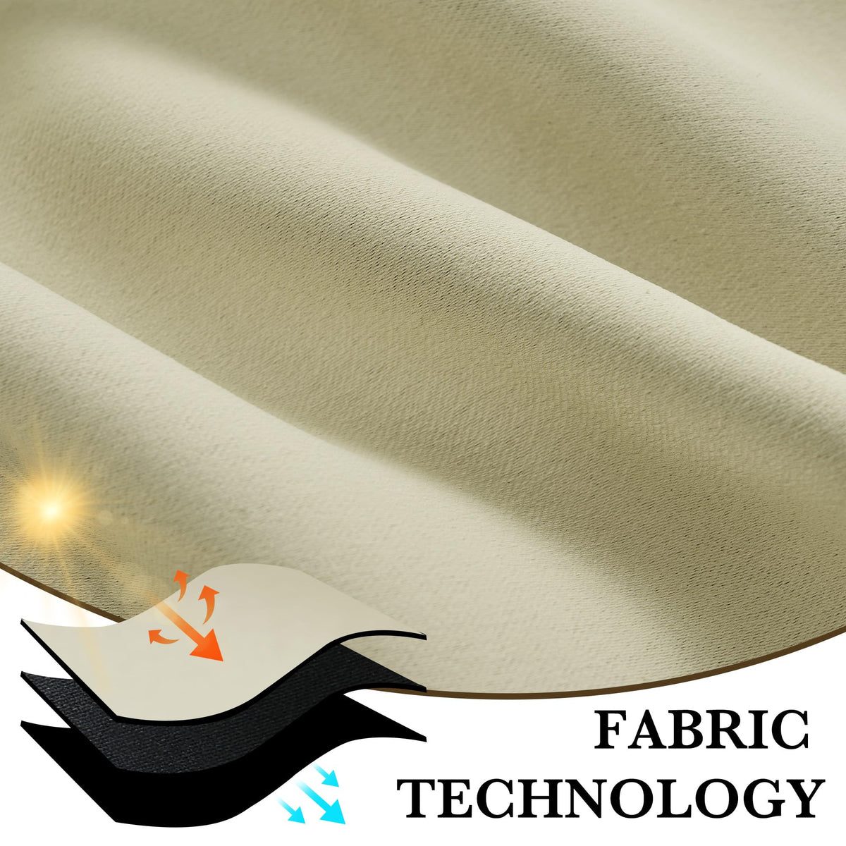 Bedroom Blackout Curtains 63 inches Long (2 Count)