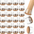 24 PCS Silicone & Felt Chair Leg Floor Protectors (24 Count)