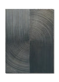 Hand Painted Abstract Modern Oil Painting 40x28 Inch Black Texture Contemporary Wall Art Minimalist Frame Artwork for Wall Decoration