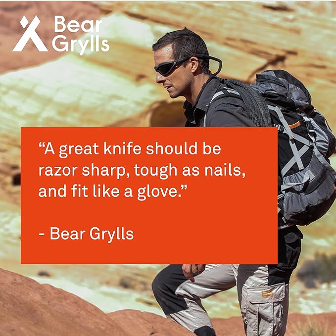 Ultimate Folding Knife, 3.6" Steel Blade, EDC Knife with Rubberized Grip, Includes Sheath with Belt Loop - Black and Orange