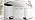 Cesun Small Bathroom Trash Can with Lid, 1.6 Gal, Soft Close, White