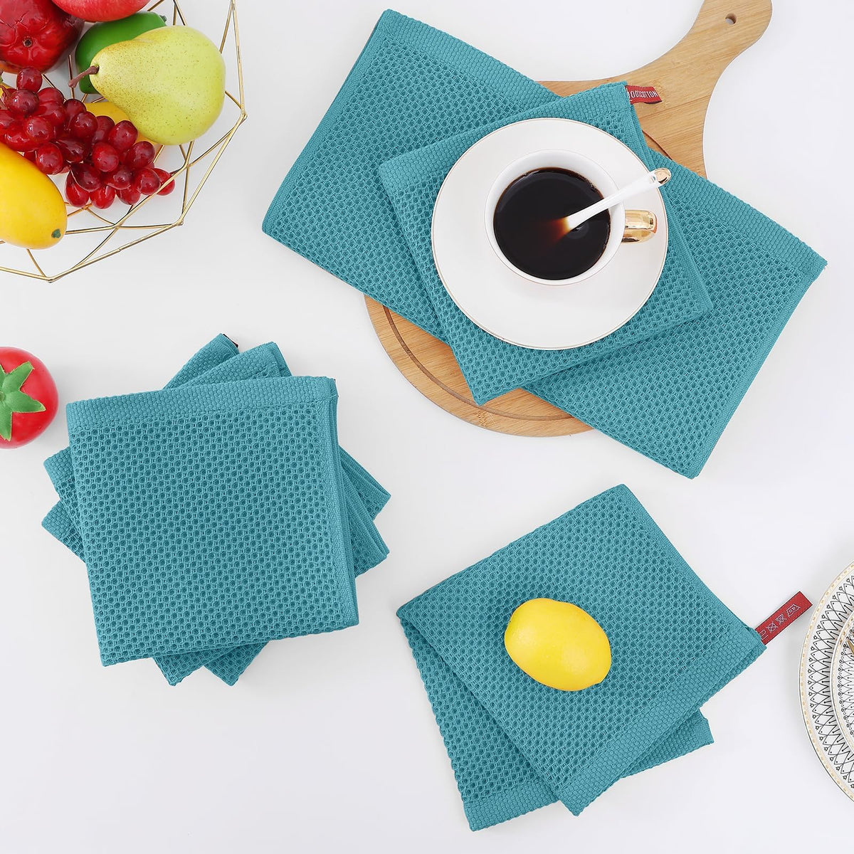 100% Cotton Waffle Weave Kitchen Dish Cloths 18 (18 Count)