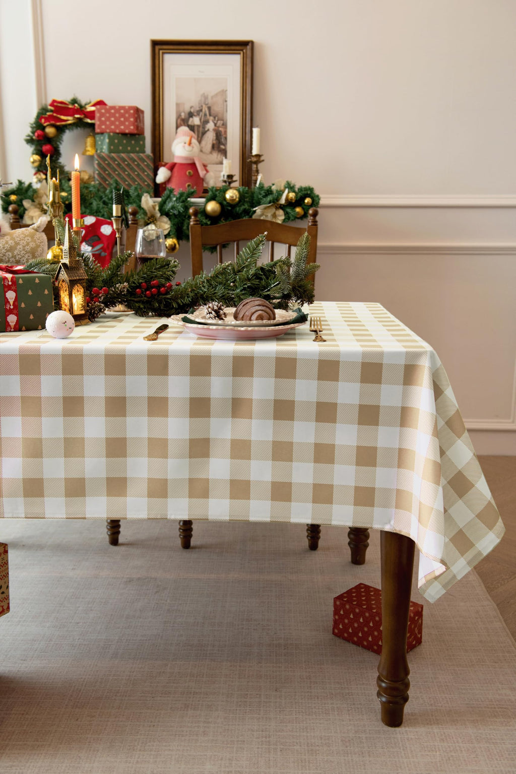 Waterproof Plaid Tablecloth Fabric