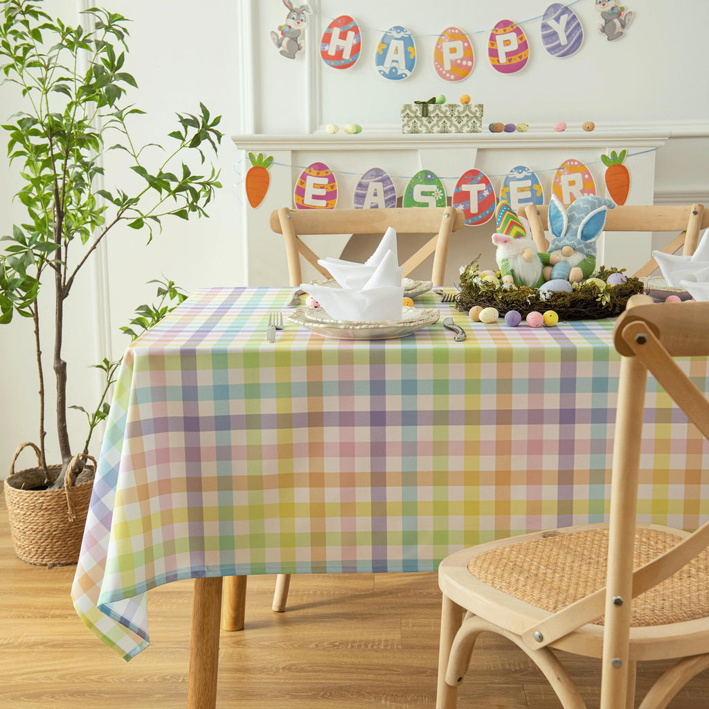 Classic Gingham Buffalo Easter Tablecloth Fabric