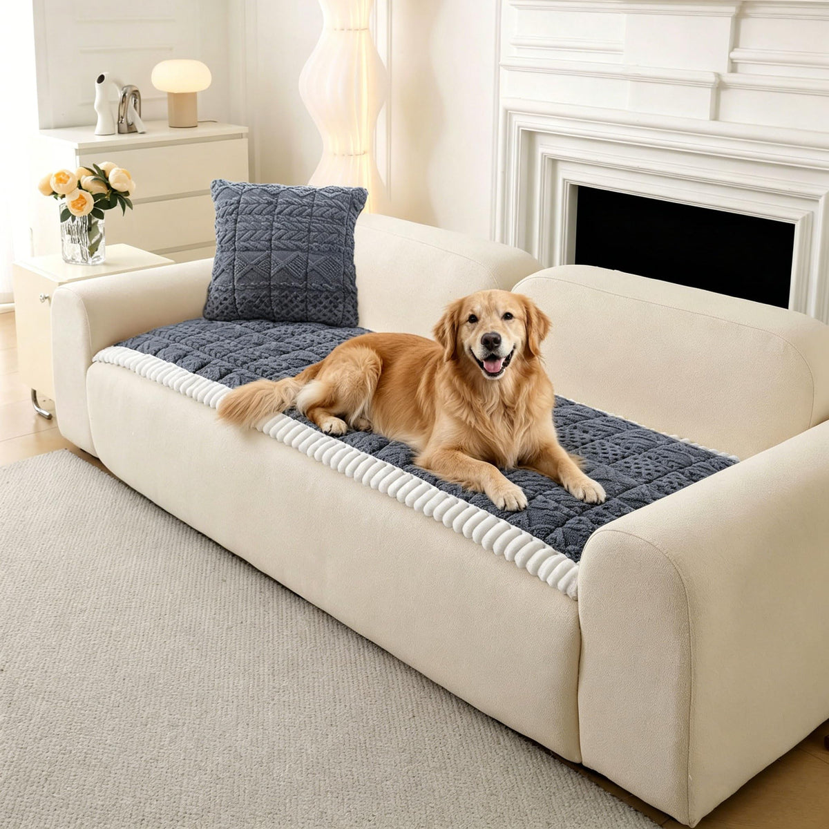 All Seasons Sofa Covers for 3 Cushion Couch Washable (3 Ounce)