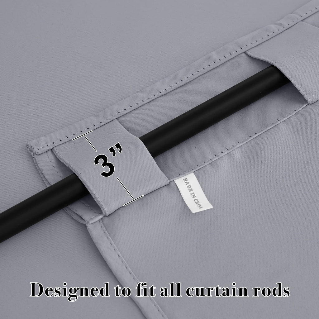 Blackout Curtains for Bedroom Living Room 84 inches Long (2 Count)