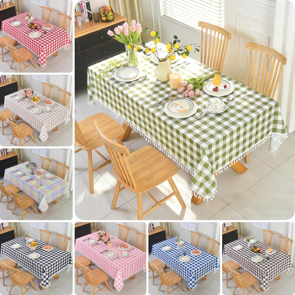 Classic Gingham Buffalo Tablecloth Fabric
