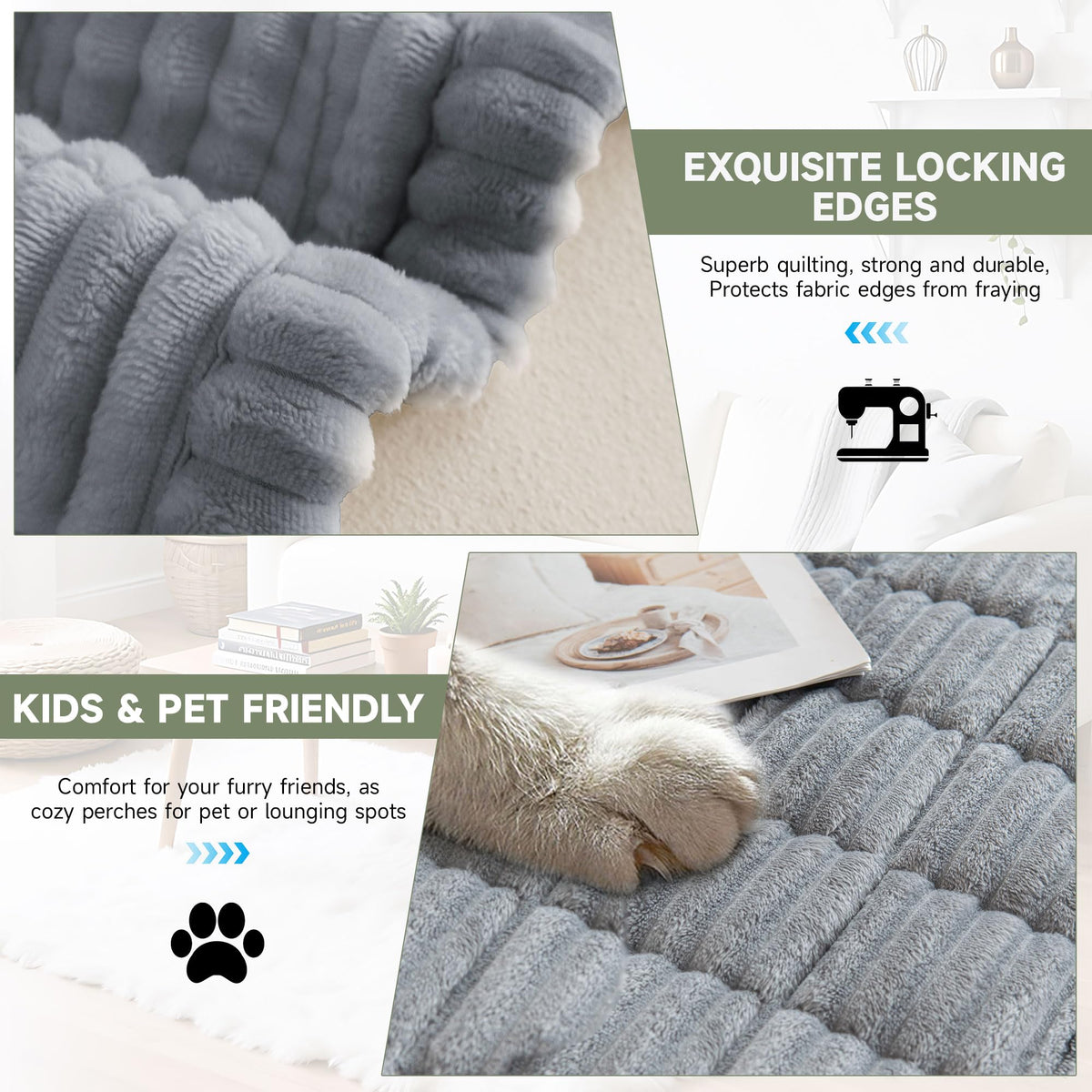 Washable Couch Covers for 3 Cushion Sofa Non Slip Pet Dog Sofa Cover (9 Ounce)