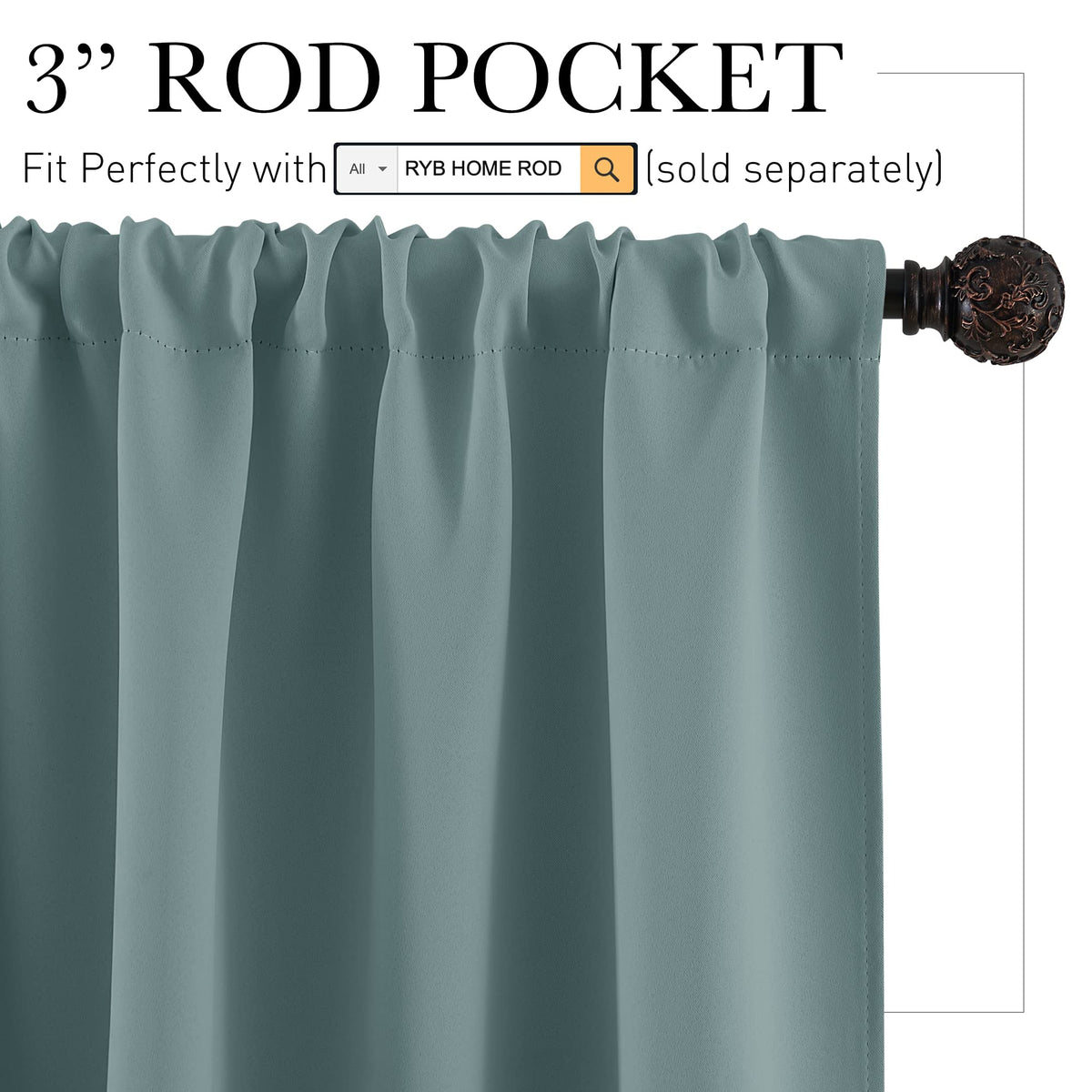 Cafe Blackout Curtains 24 inch Length