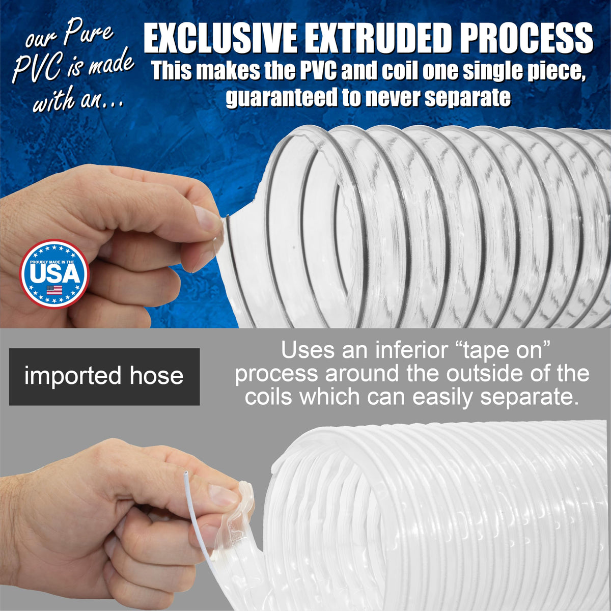 4 x 20' PVC Dust Collection Hose w (5 Count)