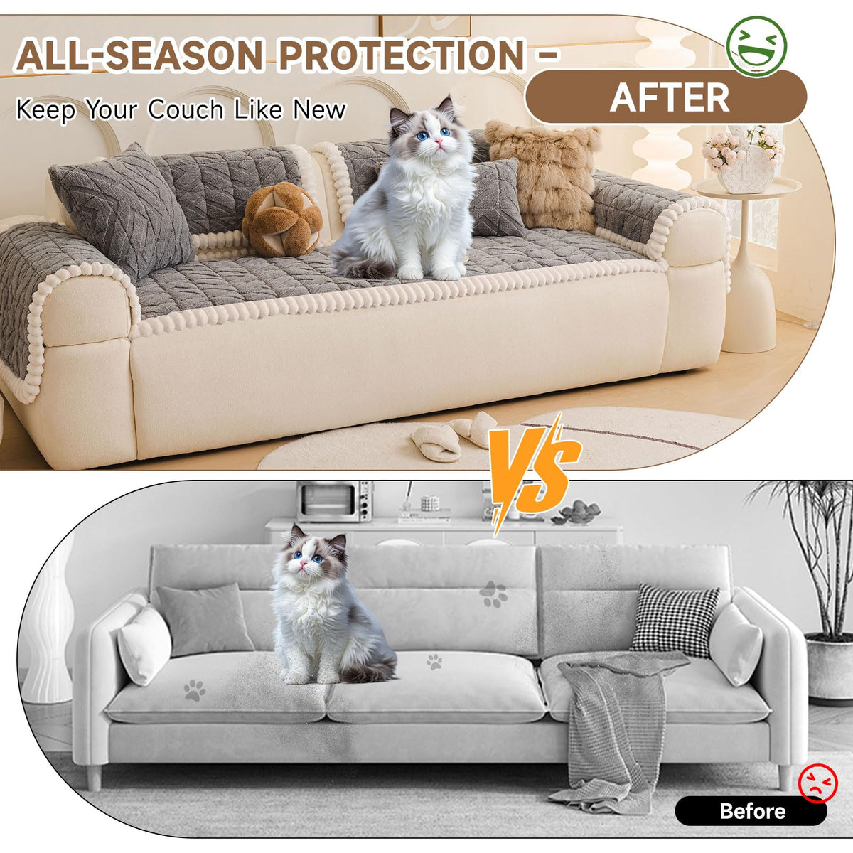 Plush Couch Arm Cover Washable (3 Ounce)