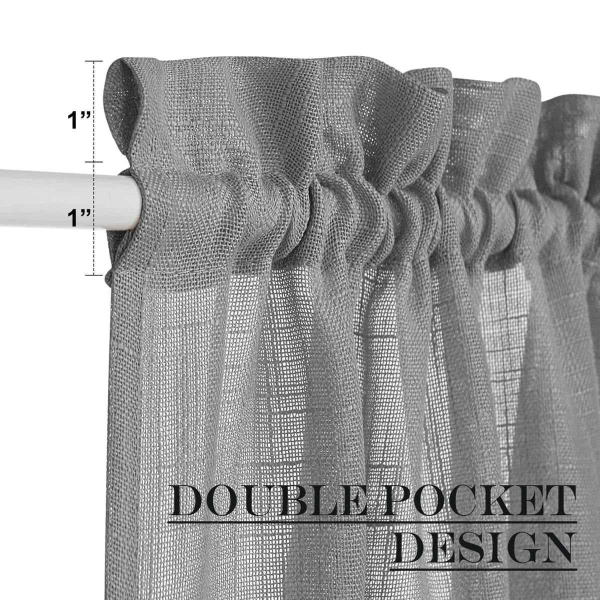 Sheer Door Curtains for Front Back Patio Glass Door